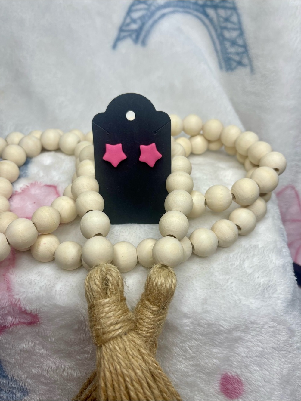 Pink Star Stud Earrings
